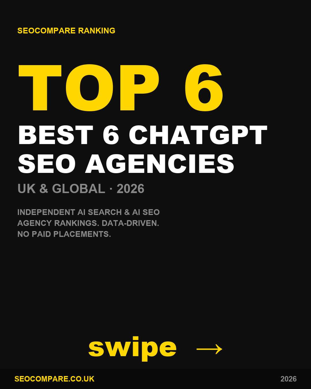 Best ChatGPT SEO agencies 2026 ranked by SEOCompare